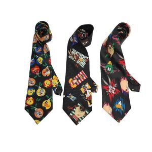 Looney Tunes Mania Ties‎ Holiday Summer - Lot of 3